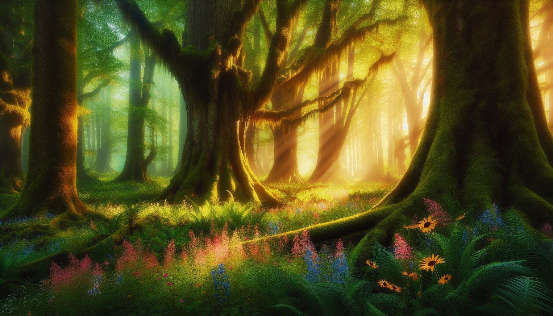 Magical enchanted forest